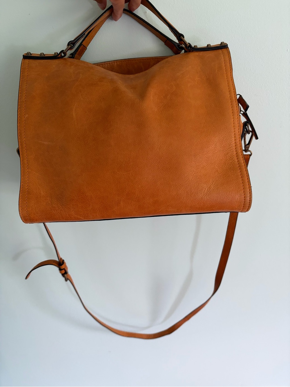 C&C California Tan Leather Top-Handle Satchel